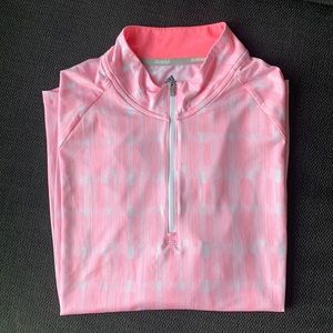 Adidas pink long sleeve quarter zip